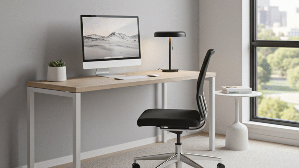 Como criar um home office funcional gastando pouco com móveis seminovos