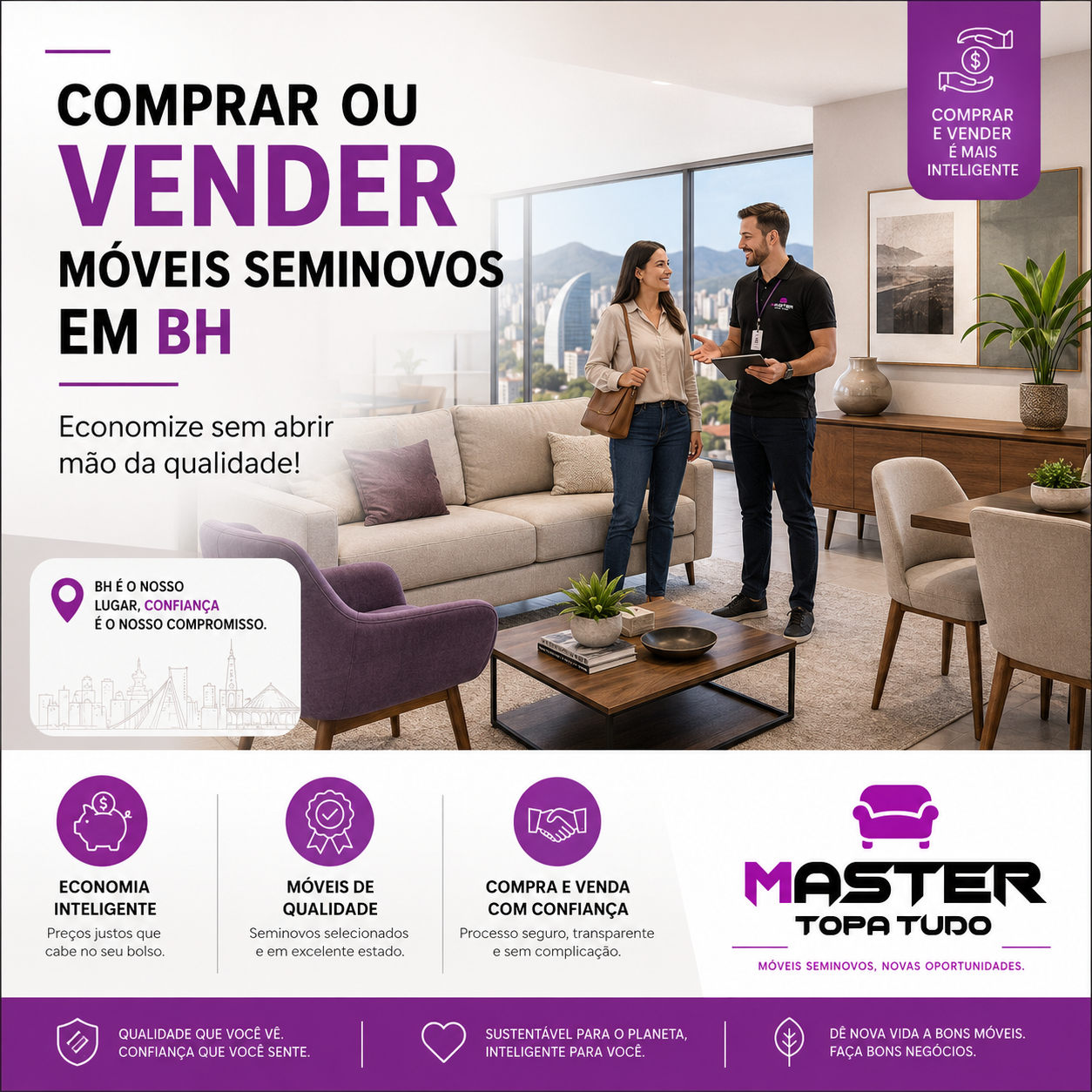 Comprar ou Vender Móveis Seminovos em BH: como economizar sem abrir mão da qualidade